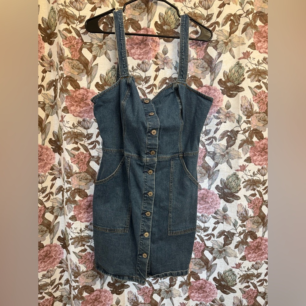Vintage A&F denim jumper dress
